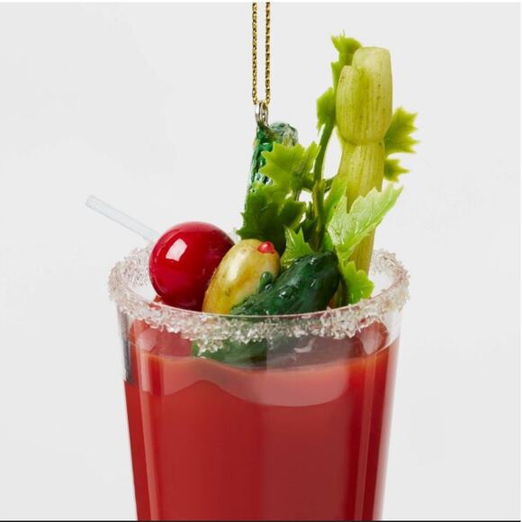 Bloody Mary Cocktail Glass Christmas Tree Ornament Wondershop Target - Picture 3 of 4